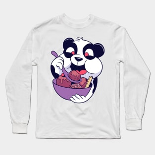 Panda Eating Ice Cream Long Sleeve T-Shirt